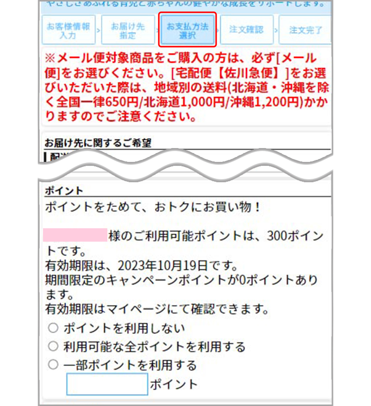 JEX ONLINE SHOP - ポイントについて